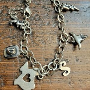 Silver Charm Bracelet with Western Motifs